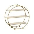 thumbnail image 1 of Soporte de 3 niveles para cupcakes, pasteles, donas, dulces, frutas y postres sencillos. Oro, 1 of 9