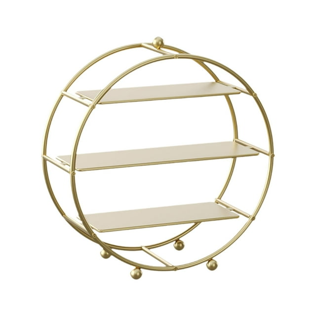 Soporte de 3 niveles para cupcakes, pasteles, donas, dulces, frutas y postres sencillos. Oro