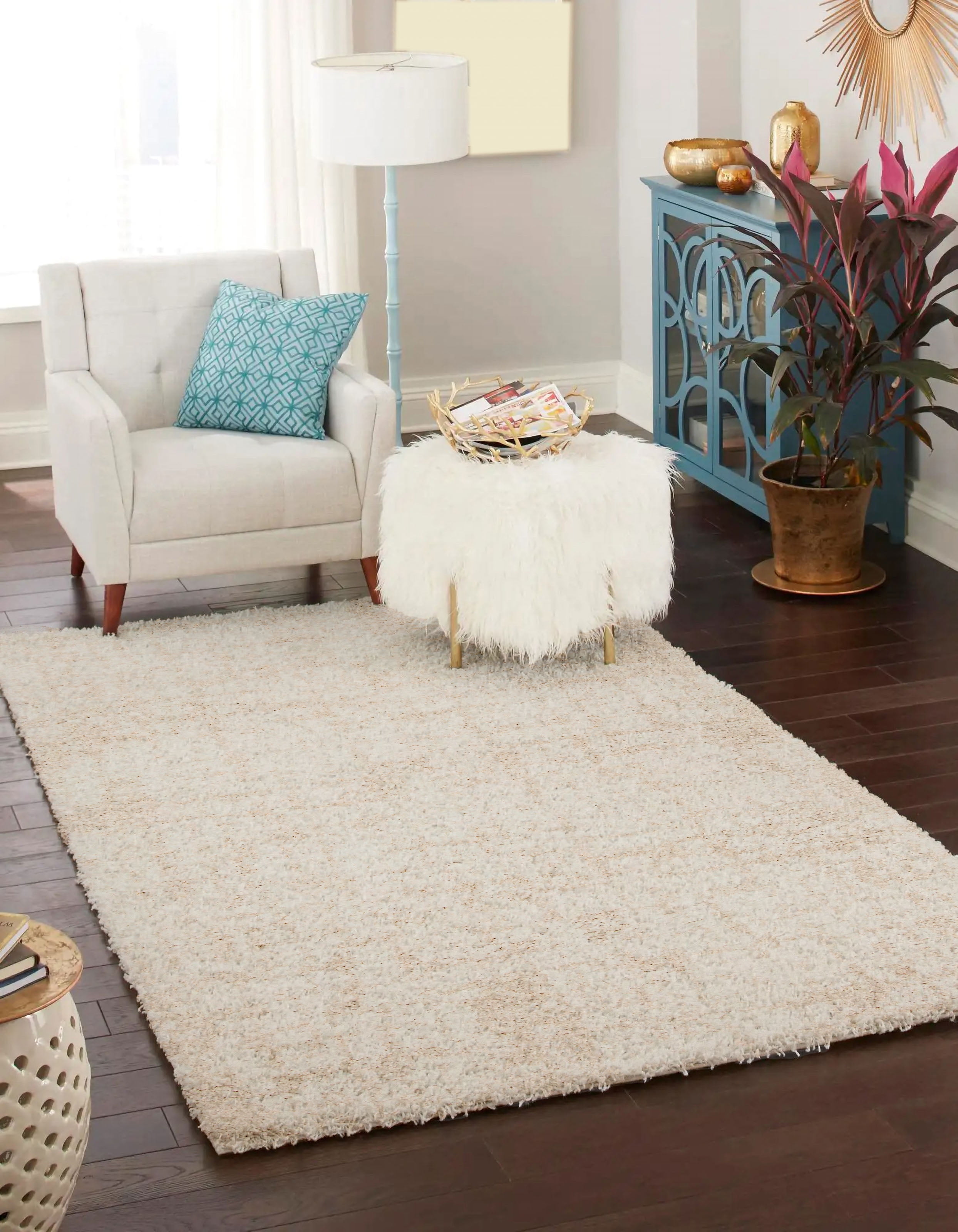ECARPET Bliss Contemporary/Modern, Plush & Shags Area Rug for Living Room, Bedroom, Dining Room, Entrance, Hallway and More.