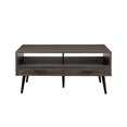 thumbnail image 3 of 40" Wood Coffee Table with Hairpin Legs - Slate Gray / Black, 3 of 6
