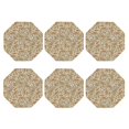 thumbnail image 2 of Pofeuu Paisley Floral 1 Print Leather Coasters Set of 6, Round Cups Mugs Mat Pad for Home Kitchen Heat Resistant Drink Coasters,Octagon, 2 of 7
