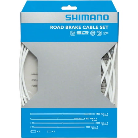 Shimano Road PTFE Brake Cable and Housing Set, White