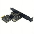 thumbnail image 6 of PCI-E 1X to Type-E + Type-C Expansion Card USB3.2 GEN2 10Gbps ASM3142 Chip PCI-E to USB-C Adapter for Desktop, 6 of 7