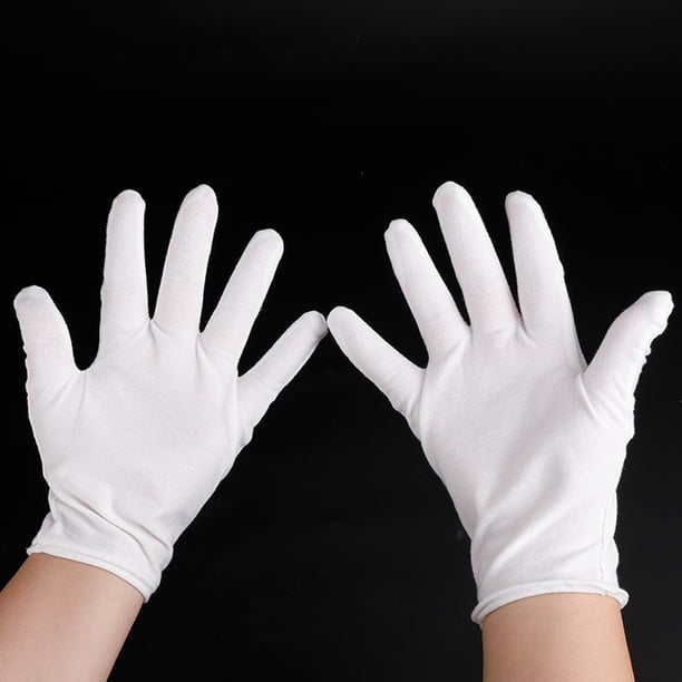 12 pares de guantes de algodón para manos secas, guantes humectantes para piel sensible irritada eczema inspección reutilizable
