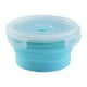thumbnail image 2 of Recipiente redondo plegable para alimentos con tapa hermética para acampar. XL 1200ML azul, 2 of 5