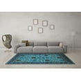 thumbnail image 3 of Ahgly Company Indoor Square Oriental Light Blue Traditional Area Rugs, 3' Square, 3 of 4