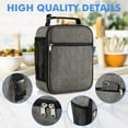 thumbnail image 3 of Insulated Lunch Box - Durable Insulated Lunch Bag Reusable Adults Tote Bag Lunch Box For Adult Men Women (Black), 3 of 6