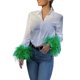 thumbnail image 1 of Blusa de manga larga con cuello vuelto y botones para mujer, de estilo informal y holgado, ideal para ocasiones informales o para la playa, 1 of 8