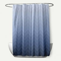 Simply Daisy 71" x 74" Depth Perception Stripes Print Shower Curtain