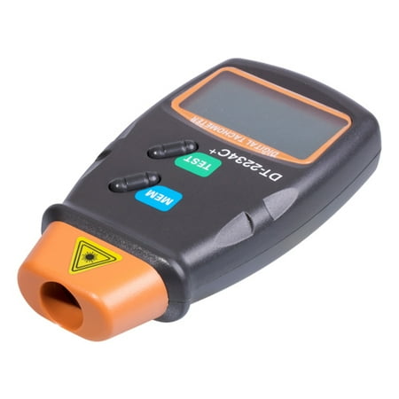 Digital Photo Laser Tachometer Portable Automatic Non Contact RPM Tach Gauge of Motors Engines and Machine Parts With Accuracy 99,999 Measurement LCD Display Carrying Bag