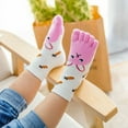 thumbnail image 2 of Kids Five Fingers Socks Cotton Non Slip Pilates Cute Animal Toe Socks, 2 of 4