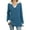 Peacock Blue, variant on Women'S V Neck Sweaters Pullover Color Block Collar Long Sleeves Loose Fit Casaul Tunic Tops Shirts Rust Red L