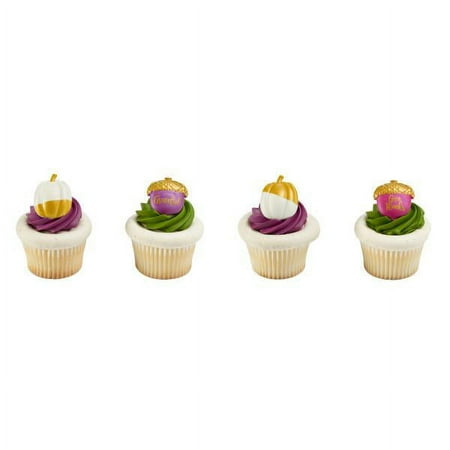 Golden Harvest Cupcake Rings 12ct