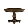 thumbnail image 2 of East West Furniture 5-Piece Dinette Set - Pedestal Dinner Table and 4 Doeskin Color Parson Wooden Chairs with High Back - Antique Walnut Finish, 2 of 9
