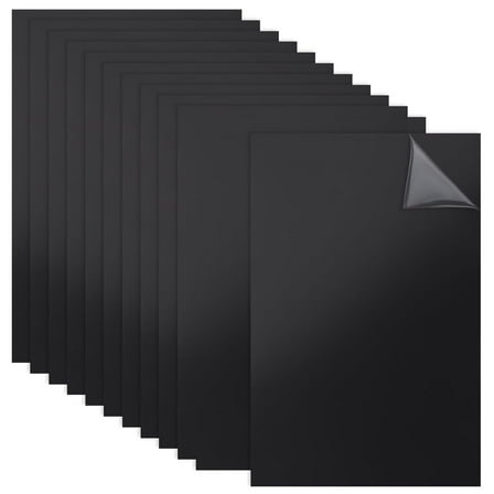 12 Sheets Black Plastic Sheet 5.9x3.9 Inch Plastic Panel 0.5mm Thick Hard Plastic Sheet Polystyrene Flexible Plastic Board Sheet for Building Model Material Supplies