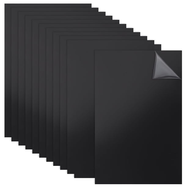 12 láminas de plástico negro de 5,9 x 3,9 pulgadas, panel de plástico de 0,5 mm de grosor, lámina de plástico duro, lámina de tablero de plástico flexible de poliestireno.