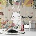 thumbnail image 2 of Muravie Cute Bunny and Butterfly Wallpaper, 2 of 3