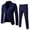 Navy, variant on Men's Elegant 3 Piece Slim Fit Suits Classic Solid Jacket Vest Pants One Button Formal Blazer Set for Business Wedding Party(Navy,S)