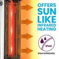 thumbnail image 3 of SereneLife Infrared Patio Heater, 900W Electric Heater with Remote, 360 Tip-Over Safety Switch, IP44 Approved, Indoor/Outdoor for Patio, Restaurant, Backyard, Garage, Decks, 3 of 7