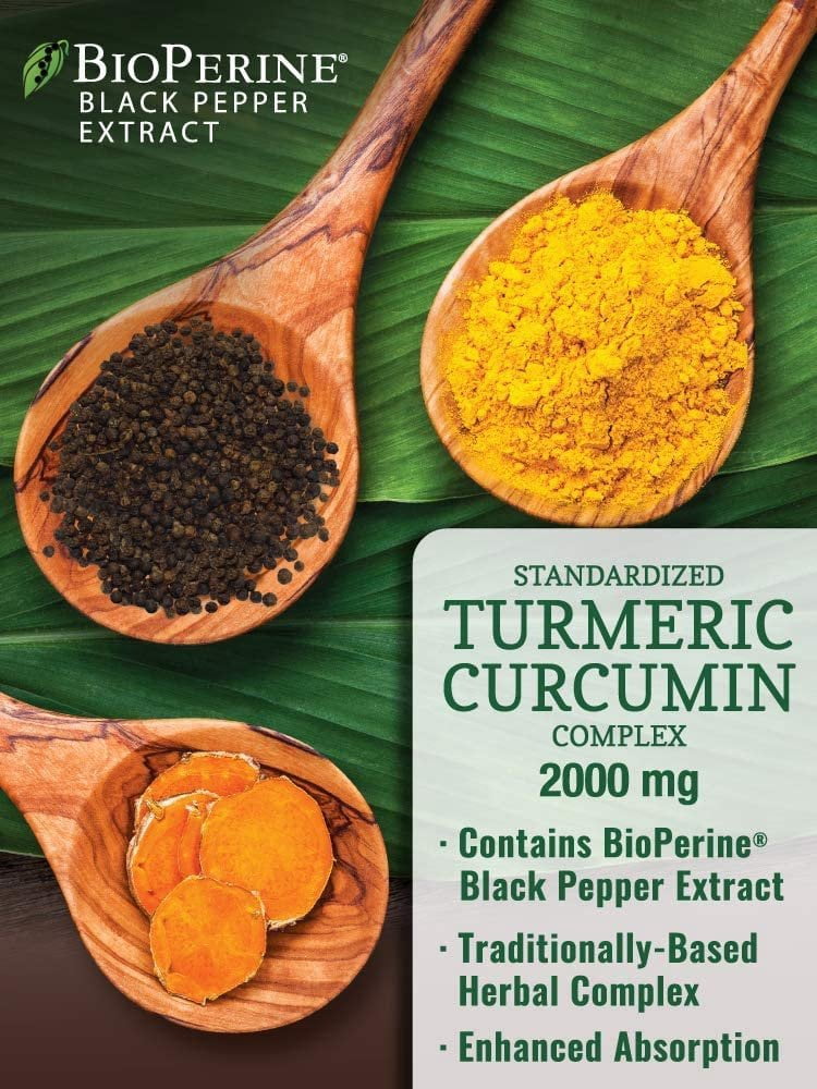 Natures Truth Turmeric Curcumin Complex 500 mg Plus Black Pepper Extract Quick Release Capsules 120 ea (Pack of 6)
