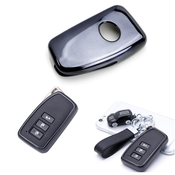 Xotic Tech Black Smart Remote Key Soft Fob Cover Case Shell Protective For Lexus IS LS RC GX
