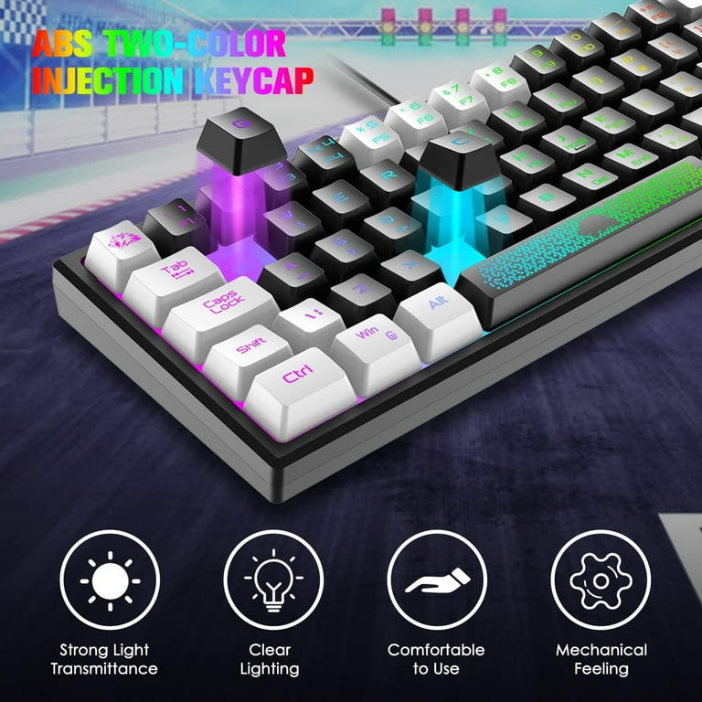 ZIYOU LANG K61 RGB Backlit Compact Wired Gaming Keyboard