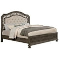 thumbnail image 1 of Furniture of America Leo Cal King Wood Tufted Panel Bed in Rustic Natural Tone, 1 of 7