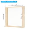 thumbnail image 2 of Unique Bargains 8x8 Wood Picture Frames, Double Sided Acrylic Plant Specimens Frame Natural Color, 2 of 5