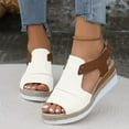 thumbnail image 1 of MKLEKYY Sandalias Flexi para Mujer, Sandalias Con Tira Trasera y Punta Abierta, Zapatos Bohemios para Vacaciones, Sandalias de Cuña, 1 of 4