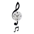 thumbnail image 2 of Reloj de pared con notas musicales, analógico, moderno, fácil de leer, decorativo, silencioso, sin tictac. S, 2 of 8