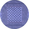 thumbnail image 1 of Ahgly Company Indoor Round Southwestern Blue Country Area Rugs, 3' Round, 1 of 4