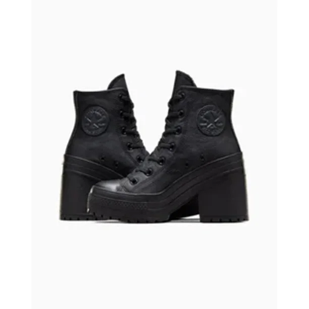 Converse Chuck 70 De Luxe Heel-Black Leather Boots/Shoes-Multiple