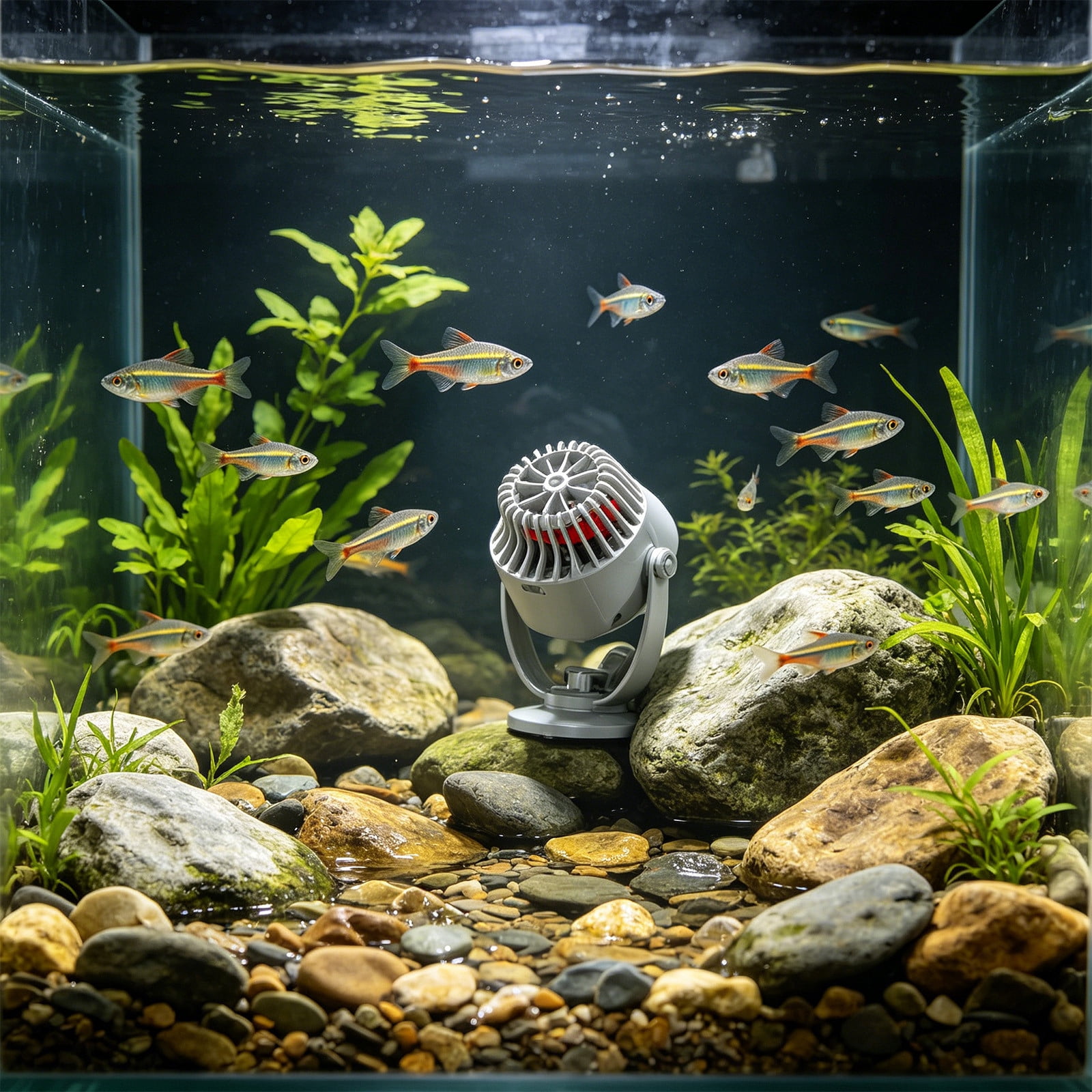 10W Aquarium Wave Maker Pump, Adjustable Circulation Water Pump For Fish Tank, Submersible Water Flow Pump For Freshwater & Saltwater Tanks