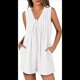 thumbnail image 3 of Mono de Verano para Mujer, Holgado, Sin Mangas, Plisado, con Lazo Frontal y Cuello en V, , Talla L, 3 of 6