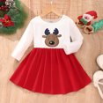 thumbnail image 5 of Gibobby Vestidos de Navidad para niña Vestido de princesa de manga larga con estampado de de Navidad para niñas pequeñas, vestidos de fiesta de baile, ropa de otoño e invierno (Rojo, 2-3 años), 5 of 5