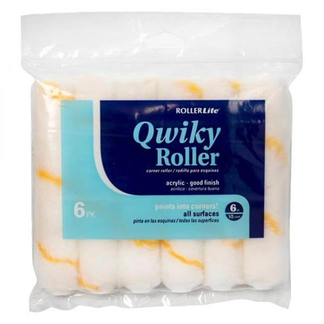 RollerLite 6CR050Q-6 6 x 0.5 in. Gold Stripe Qwiky Mini Rollers - 6 Count