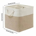thumbnail image 2 of 12 x 12 Inch Storage Cube Linen-Cotton Storage Bins for Shelves Fabric Collapsible Storage Bins with Handles Foldable Storage Basket for Organizing Clothes Toys Books Brown, 2 of 6