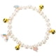 thumbnail image 1 of Collar de perlas para mascotas, elástico, con colgante para el cuello de gato, con cuentas de perlas simuladas y cascabeles., 1 of 6