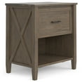 thumbnail image 5 of Ela SOLID WOOD 24 inch Wide Transitional Bedside Table in Smoky Brown, 5 of 6
