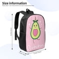 thumbnail image 2 of Salouo Cute Avocado Print Travel Laptop Backpack,17Inch Casual Bag with Side Pockets for Men & Women Stylish Daypack for Weekender/Business/Hiking-One Size, 2 of 6