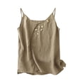 thumbnail image 2 of Neewe Linen Embroidered Womens Tank Tops Loose Casual Summer Tops Basic Sleeveless Shirts Trendy 2026, 2 of 6