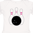 thumbnail image 4 of Inktastic Bowling Pins (pink) Girls Long Sleeve Baby Bodysuit, 4 of 5