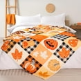 thumbnail image 6 of Fall Throw Blanket Autumn Pumpkin Maple Leaves Blanket Halloween Fleece Throw Blankets Super Soft Warm Cozy Flannel Throws Blanket Fall Decorative Blankets for Couch Sofa Bed 50X60, 6 of 6