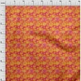 thumbnail image 3 of oneOone Silk Tabby Orange Fabric Batik Sewing Craft Projects Fabric Prints By Yard 42 Inch Wide - LM, 3 of 4