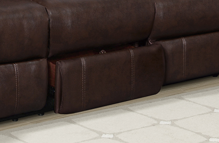 Drawer Reclining Sofa in Brown - image 4 of 10