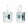 thumbnail image 4 of Swarovski Millenia Earrings, Square cut crystal, Blue, Rhodium plated, 4 of 5
