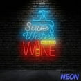 thumbnail image 3 of Handmadetneonsign Save Water Drink Wine Neon Sign, Wine Cocktail Led Light, Home Wall Decor 97087, 3 of 5