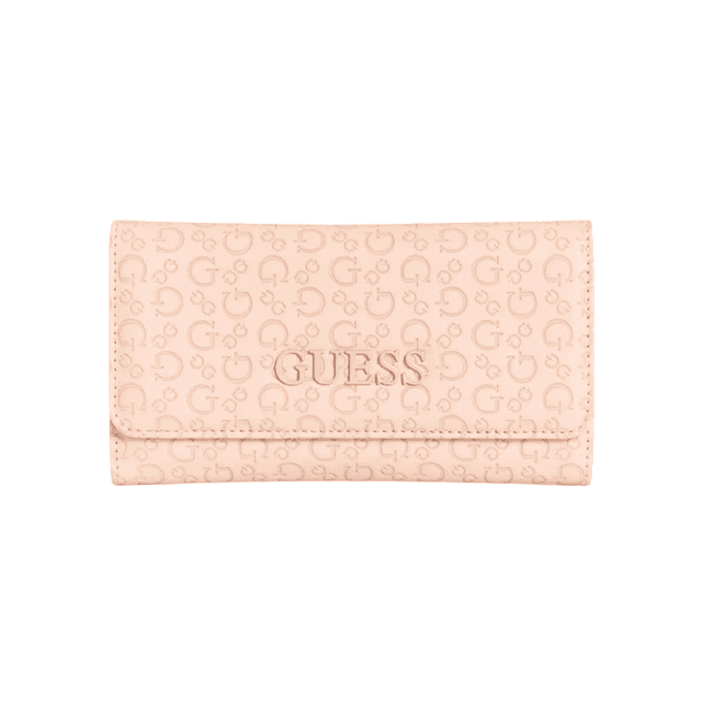 Cartera Guess Bowie Debossed Logo Slim Clutch Rosa