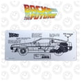 thumbnail image 5 of Back To The Future DeLorean Schematic Limited Edition Metal Fan-Plate, 5 of 5