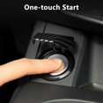thumbnail image 4 of Fnochy Car Push Button Start Cover, Anti-Scratch Protective Sticker, 180° Flip Design, Alloy Material, Easy Installation, Decorative Ignition Button Cover for Most Vehicles, 4 of 7